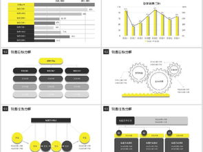 黑黄方块简约大气商业策划营销报告PPT模板下载